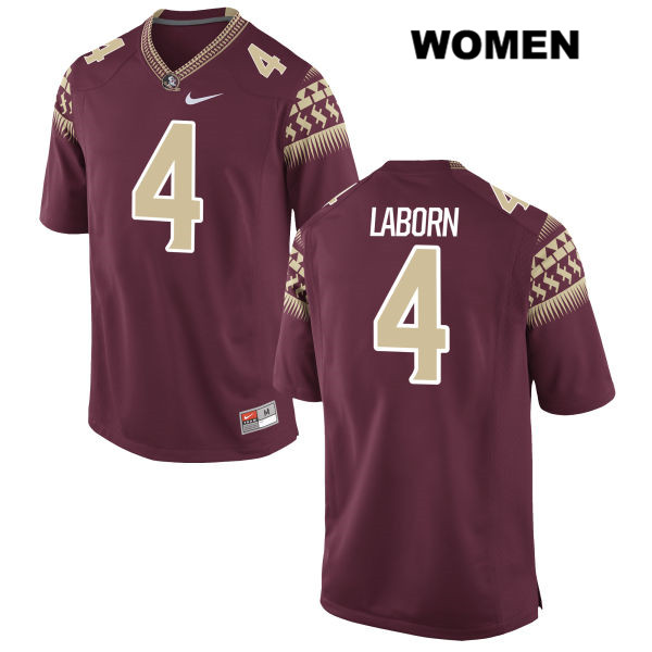 Women's NCAA Nike Florida State Seminoles #4 Khalan Laborn College Red Stitched Authentic Football Jersey SKT3769EP